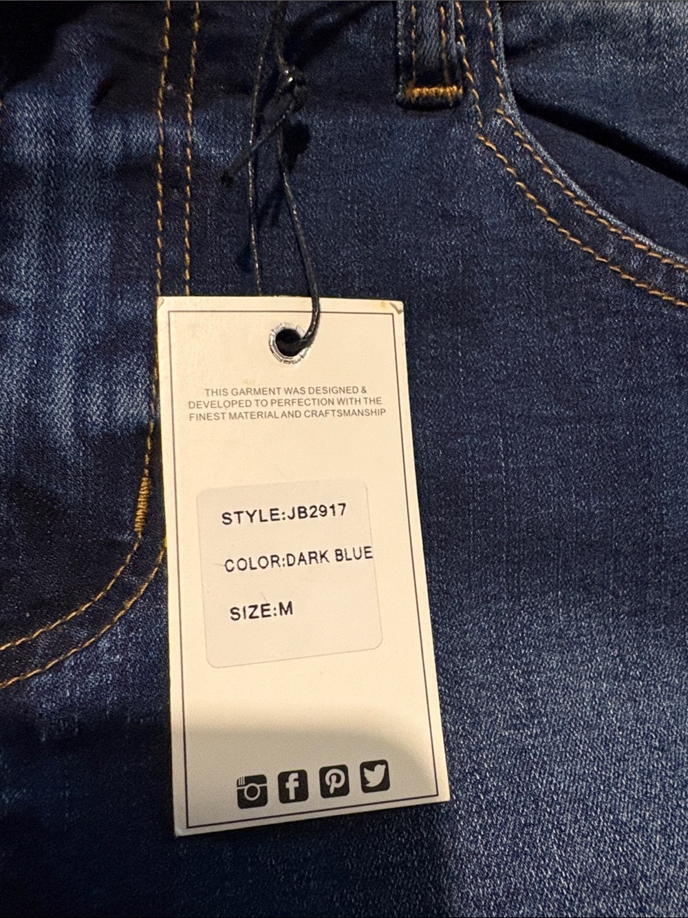NWT Judy Blue Dark Blue Denim Pencil Skirt with Front Seam -Size Medium - Picture 2 of 8